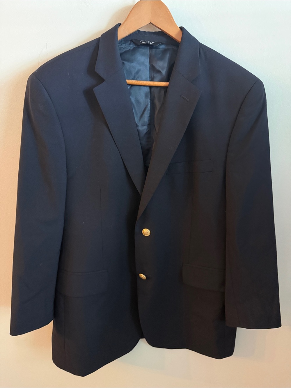 Jos. A. Bank Navy Sport Coat with Gold Buttons